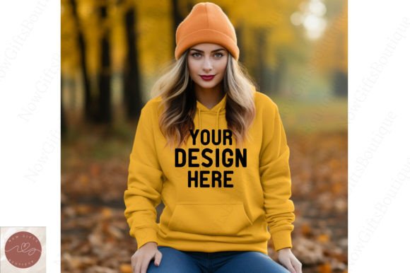 Autumn Fall Hoodie Mockup 15: Graphics for Hoodies Sweatshirts