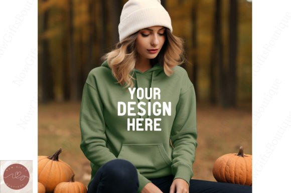 Autumn Fall Hoodie Mockup 22: Graphics for Hoodies Sweatshirts