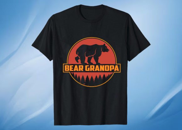 Bear Grandpa T Shirt Design: Graphics for T-Shirt Designs