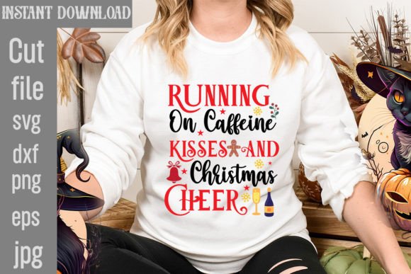Caffeine & Christmas Graphics for T-Shirt Designs