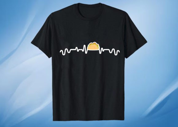 Heartbeat Pizza T Shirt Design Graphics