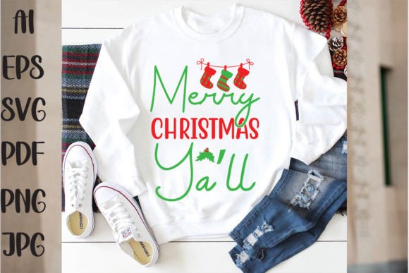 Merry Christmas Ya ll: Graphics for T-Shirt Designs