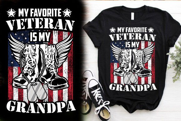 MY FAVORITE VETERAN is MY GRANDPA TSHIRT Graphics