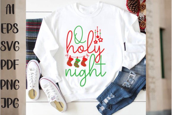 O Holy Night Graphics for T-Shirt Designs