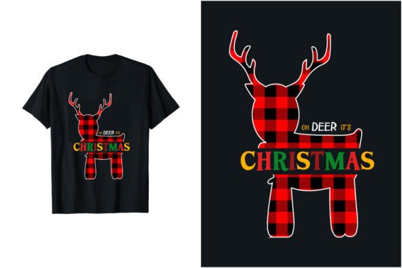 Oh Deer Christmas Graphics & T-Shirt Designs