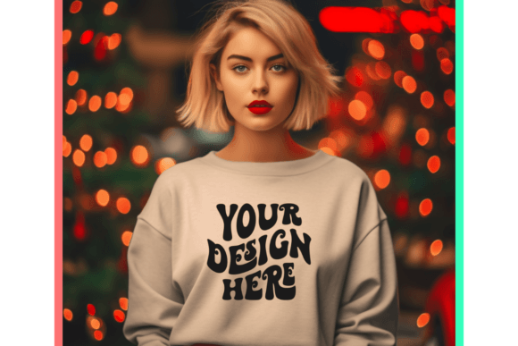 Retro Sand Christmas Sweatshirt Mock 03: Graphics for Hoodies Sweatshirts