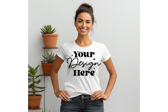 Reviewing the White Bella Canvas 3001 Women Mockup 4