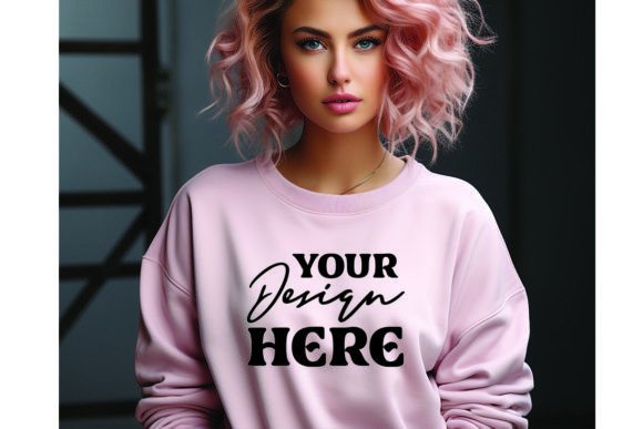 Sweatshirt Woman Free Mockup: Graphics for Hoodies Sweatshirts