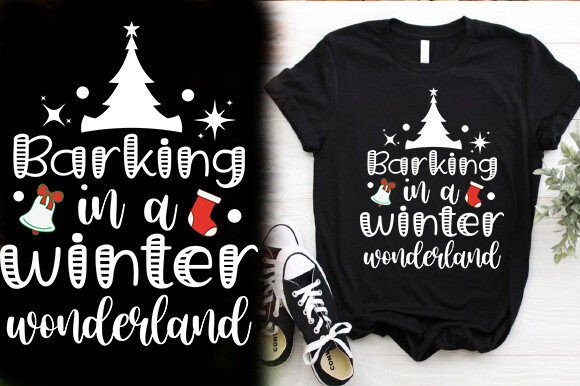 Winter Graphics: Barking in a T-Shirt Design